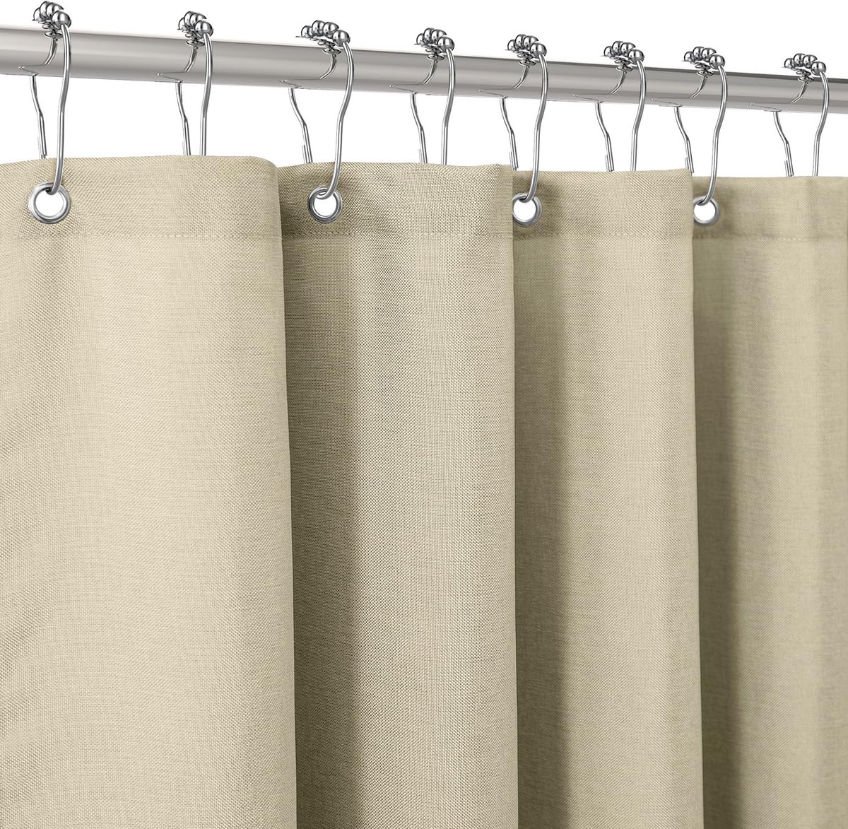 Ibenzoa® Waterdichte Douchegordijnset van Polyester, 182x182cm Taupe