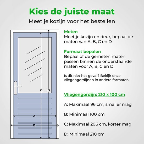 VerminBuster Vliegengordijn Magnetisch - Luxe Deurhor - 210 x 100 cm - Deurgordijn - Horgordijn Deur