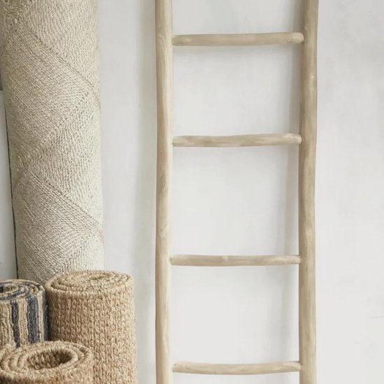TeakOne - houten handoekhanger - bohemian - Decoratie - teak - houten ladder