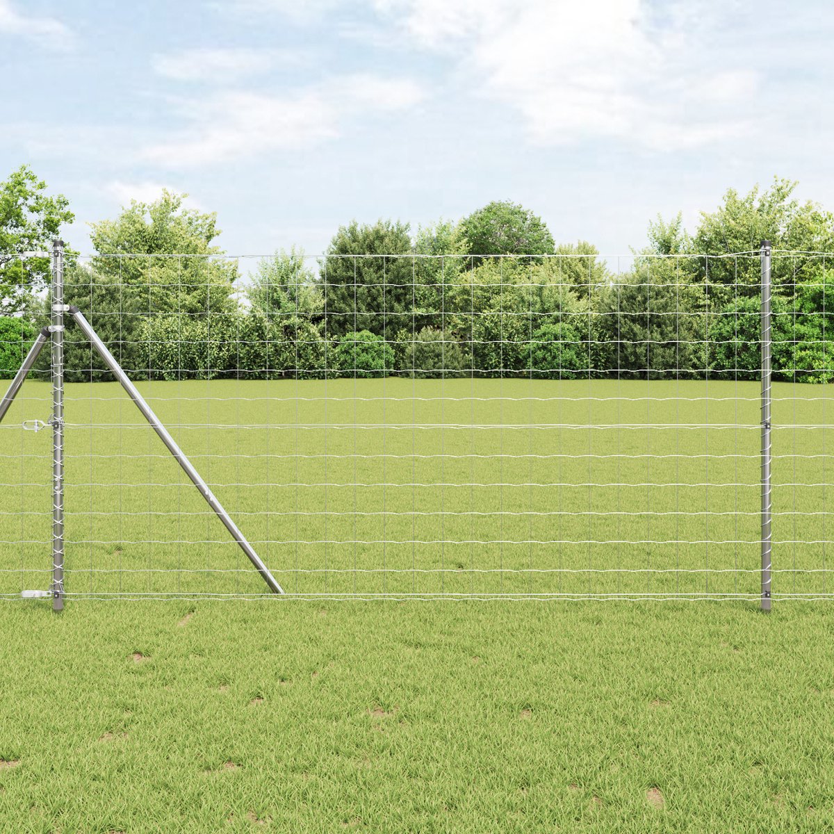vidaXL - Euro - Hek - 1 - x - 10 - m - PVC-gelaagd - ijzer