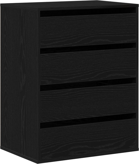 Cuisinière, commode noire haute brillante avec 1 tiroir, commode