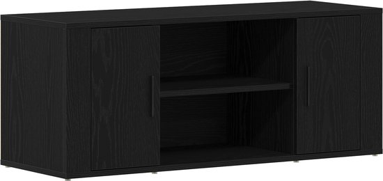 vidaXL - Meuble TV - Zwart - Chêne - 100 x 35 x 40 cm - Bois traité