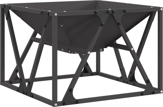 vidaXL Vuurkorf Zwart 60 x 35 x 100 cm Staal - Haarden