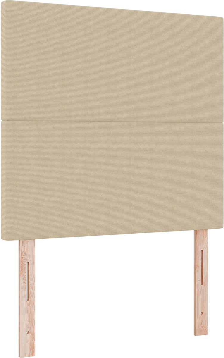 vidaXL Hoofdbord - Lichtgroen - Grijs - 90 - cm - Corduroy - stof Lichtgroen grijs