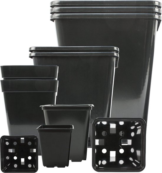 Garronda Vierkante Bloempot 14 x 14 x 14 cm (2L) 50er Kunststof