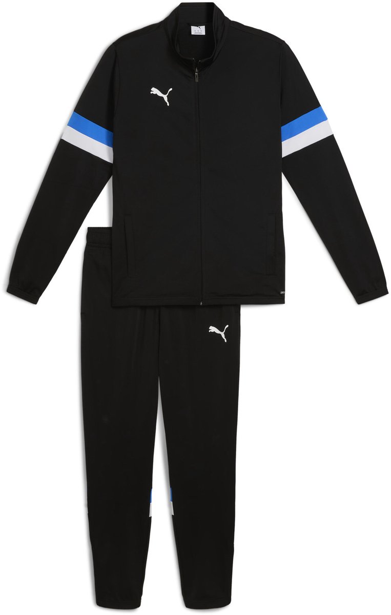 PUMA individualRISE Tracksuit Heren Trainingspak - PUMA Black-PUMA White-Ultra Blue