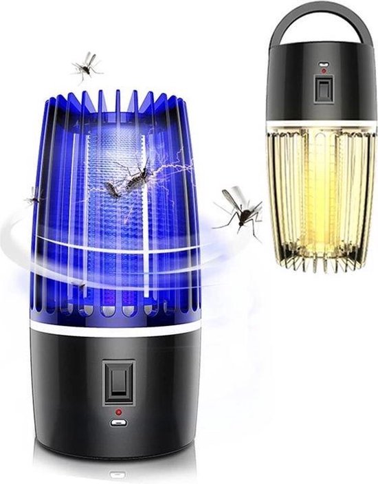 WUGEIN Muggenlamp - Set Van 4 - Elektrische Insectenverdelger - UV-Licht & Elektroshock - ABS Kunststof - Voor Binnen - Slaapkamer, Keuken - Tot 10 M²