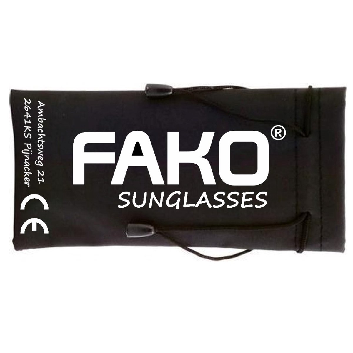Fako Sunglasses® - Zonnebrillen Etui - Stof - 9x18cm - Zwart