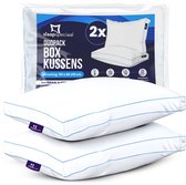 Bol.com Slaapspeciaal Hoofdkussen - Boxkussen Set van 2 - Hoofdkussen Nekklachten | 50x60x10 cm - Hotelkwaliteit Hoofdkussens - ... aanbieding