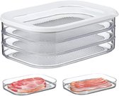 Boîte de conservation ZVD pour produits carnés (550 ml) - Boîte hermétique pour bacon, salami et charcuterie - Sans BPA et empilable