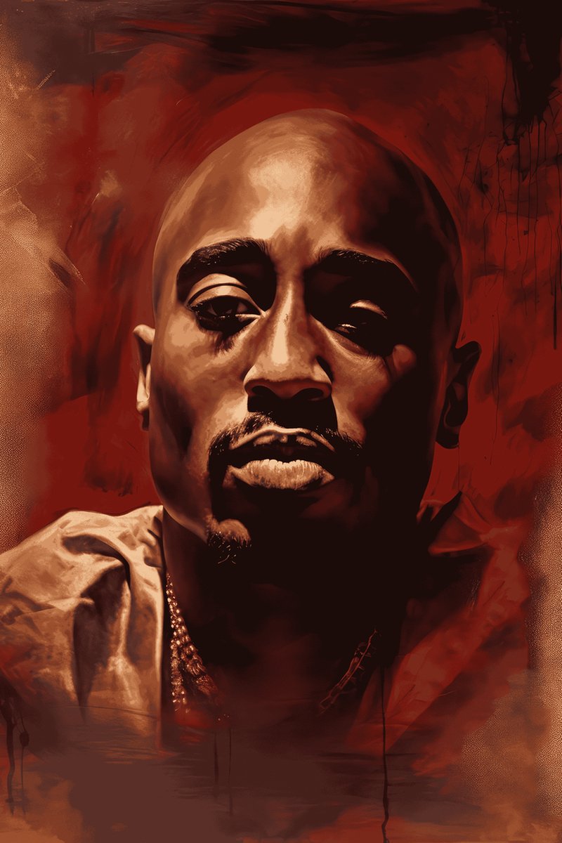 2Pac Poster - Muziek - Tupak - Rapper - West Coast - Tupac Shakur - Portret - posters - formaat 30x40cm - 20