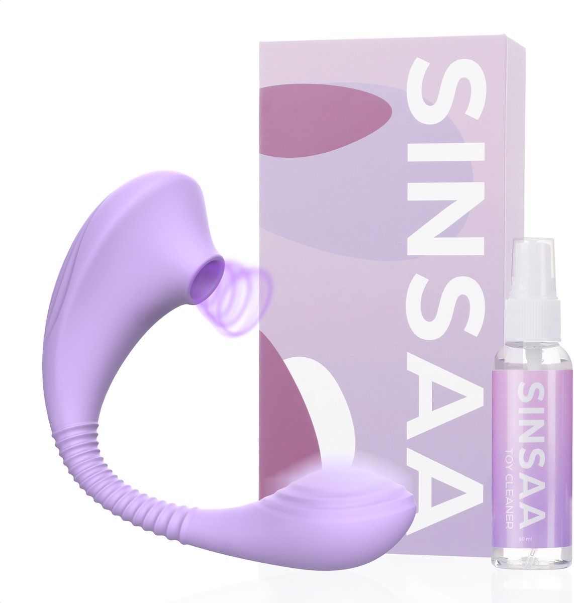 Sinsaa Ivy Dual Action Vibrator - 10 Vibratiesnelheden - 7 Pulsatiestanden - Vibrators voor Vrouwen - Dildo Vibrator - Clitoris Stimulator - Sex Toys voor Koppels - Seksspeeltjes - Incl. Cleaningspray