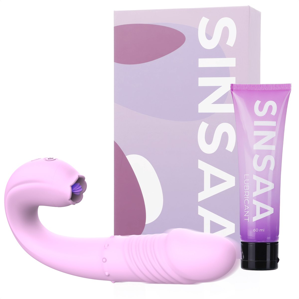 Sinsaa Lulu Tong Vibrator - Likende Tong Vibrator - Clitoris Zuiger - Dildo Vibrator - Likkende Tong - Bef Vibrator - Clitoris Stimulator - Sex Toys voor vrouwen - 10 Likstanden - 6 Stootstanden - Siliconen - Voor hem - Voor haar