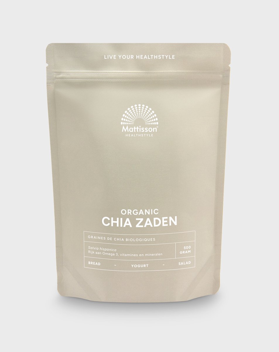 Goedkoopste Mattisson - Biologische Chia Zaad Raw - Rijk aan Omega 3, Vezels en Eiwitten - Vegan - 500 Gram