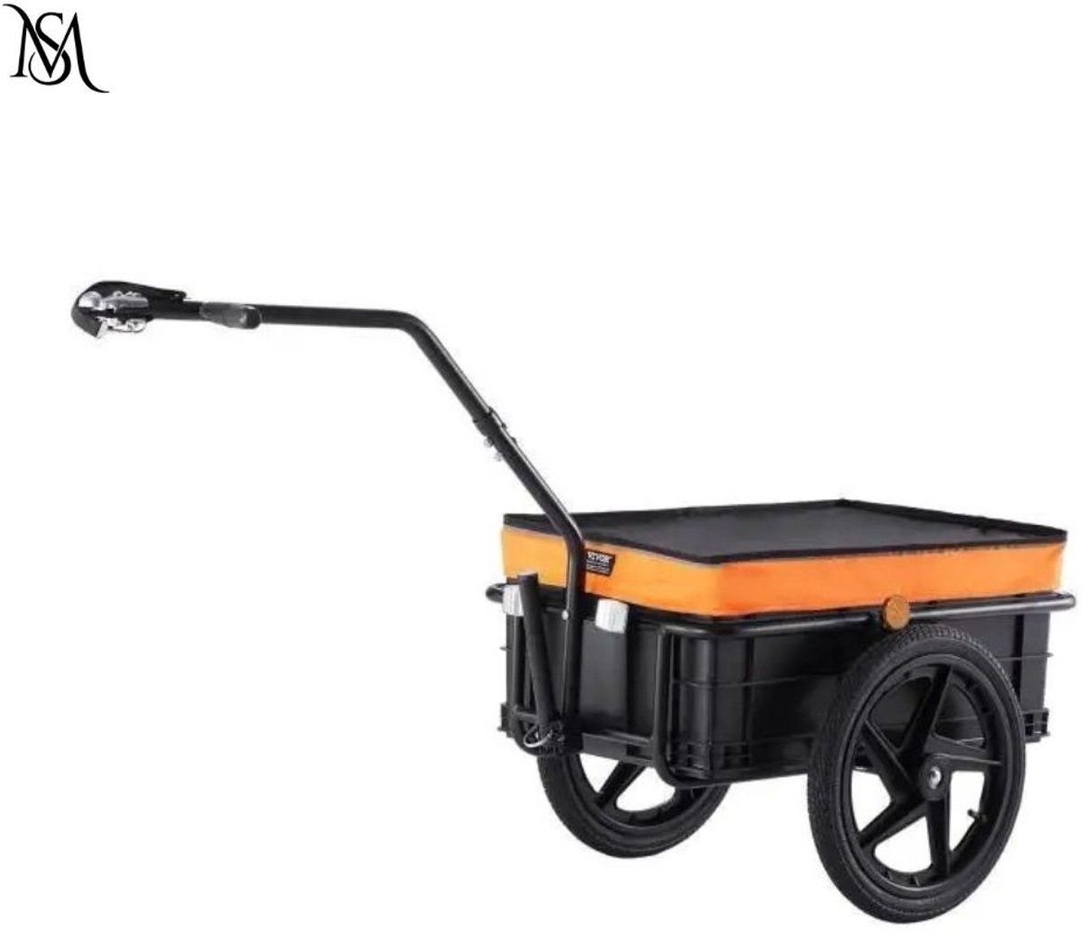 Fietskar - Bagagekar - Fietsaanhanger - Opvouwbare Fietswagen -Campingkar - Aanhanger Fiets - Aanhangwagen - Fietsaanhangwagen - Fietstrailer met Reflectoren - Voor 24 t/m 28 inch Fietswielen - Draagvermogen 40 kg - Met Regenhoes - 16 inch Wielen