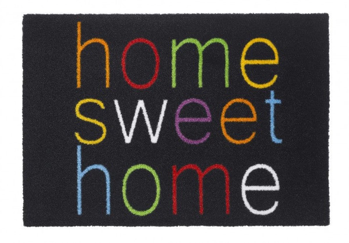 123deurmatten.nl Schoonloopmat Home - 50x70cm - Kleurrijk - Deurmat - Multi - Wasbaar - Design deurmat