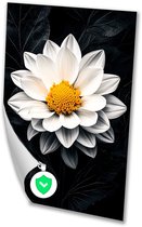 Elegante witte bloemdecoratie - Bloem poster - Muurdecoratie natuur - Digital Art - Moderne poster - Wanddecoratie slaapkamer - poster 100x150 cm
