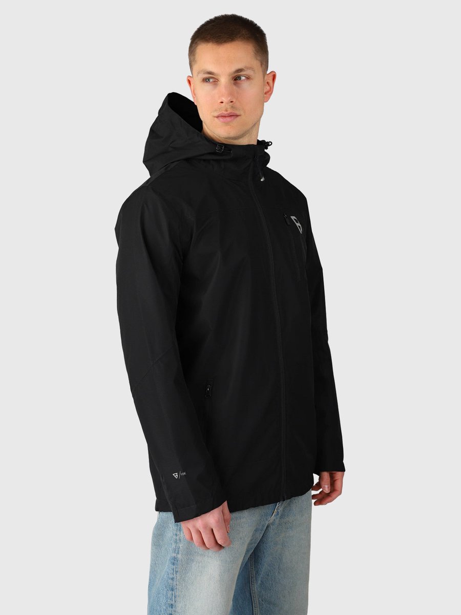 Brunotti Weylin Jas Heren Softshell Regenjas 10K Water-afstotend 8K Ademend Zwart