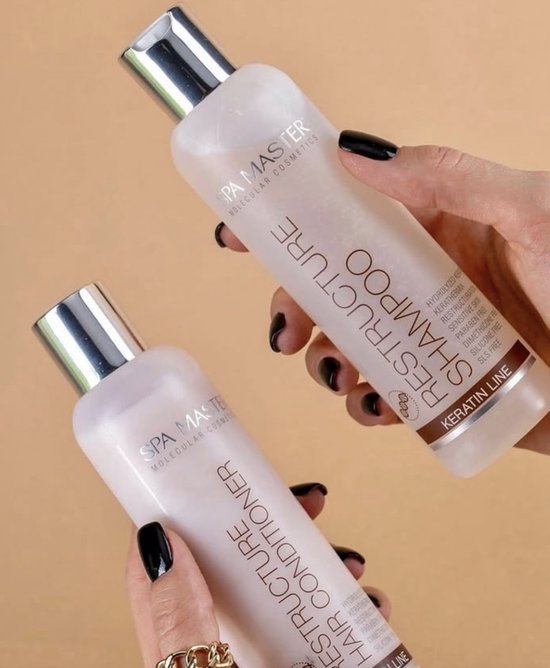 Spa Master Keratine Shampoo & Conditioner Voordeelset - Keratinebehandeling Herstelset voor Beschadigd Haar - 2 x 200ml
