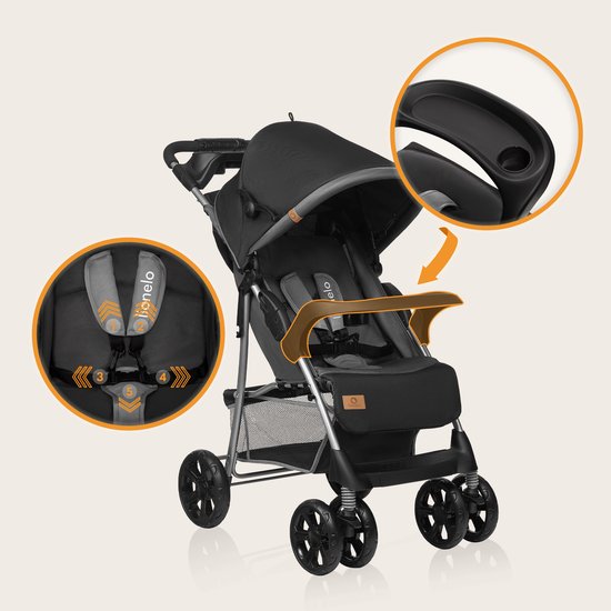 Lionelo Emma Plus - Buggy - lichte - 5-punts gordel - Kinderwagen tot 15kg van LIONELO — afbeelding 3