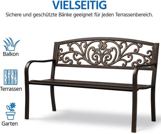 Tuinbank Metaal Weerbestendig Parkeerbank Ijzeren Bank Rusttank tuinbank-metaal-weerbestendig-parkeerbank-ijzeren-bank-rusttank