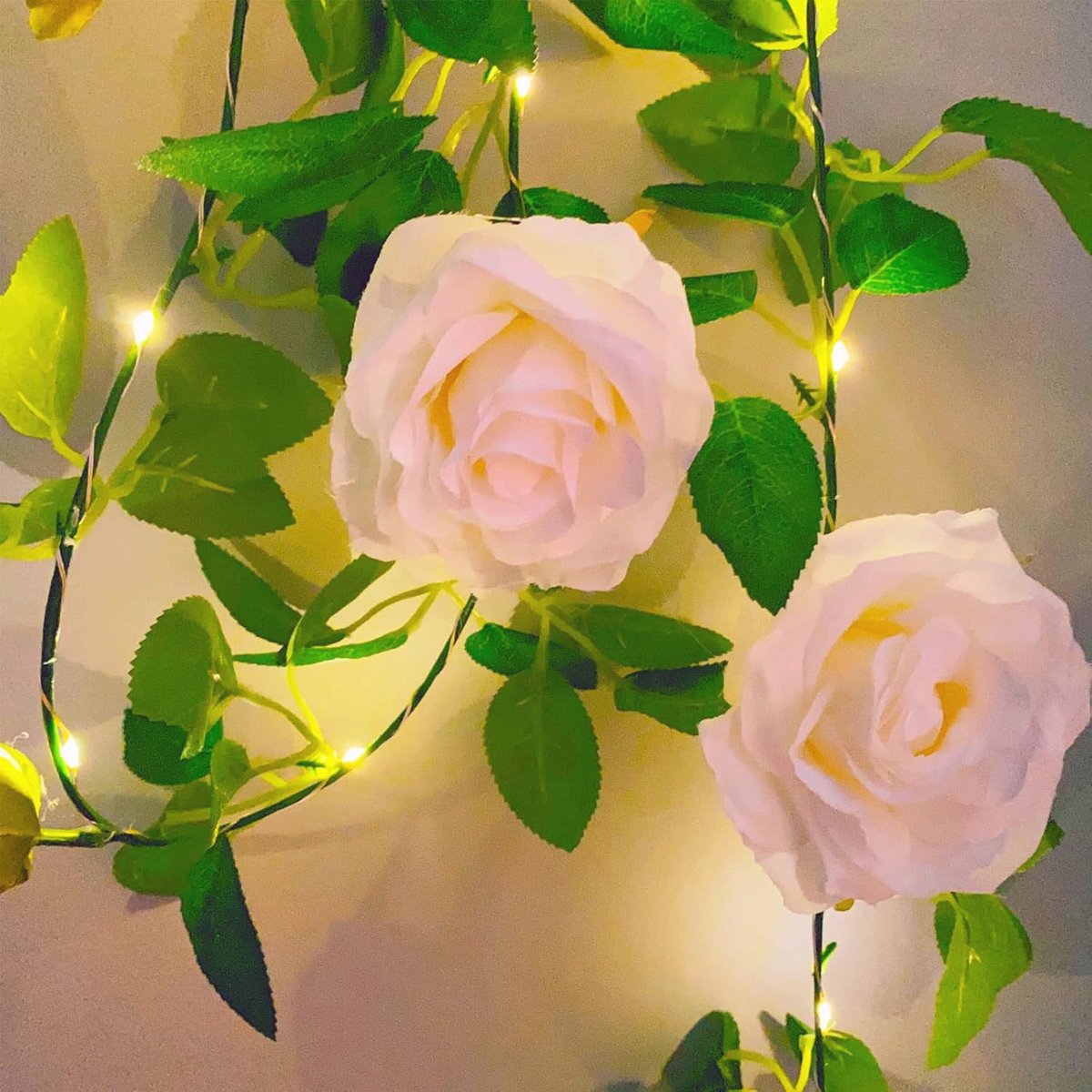 Hangende Bloemenslinger met LED Verlichting - 20 Bloemen, 6,56 FT | Tuin Decoratie voor Br