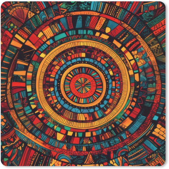 Muismat 20x20 cm - Mousepad Mandala - Cirkels - Patronen - Muismatten