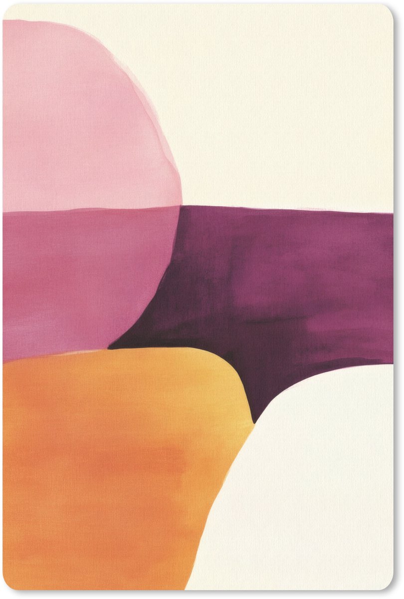Muismat 18x27 cm - Mousepad Vormen - Abstract - Kleurrijk - Muismatten