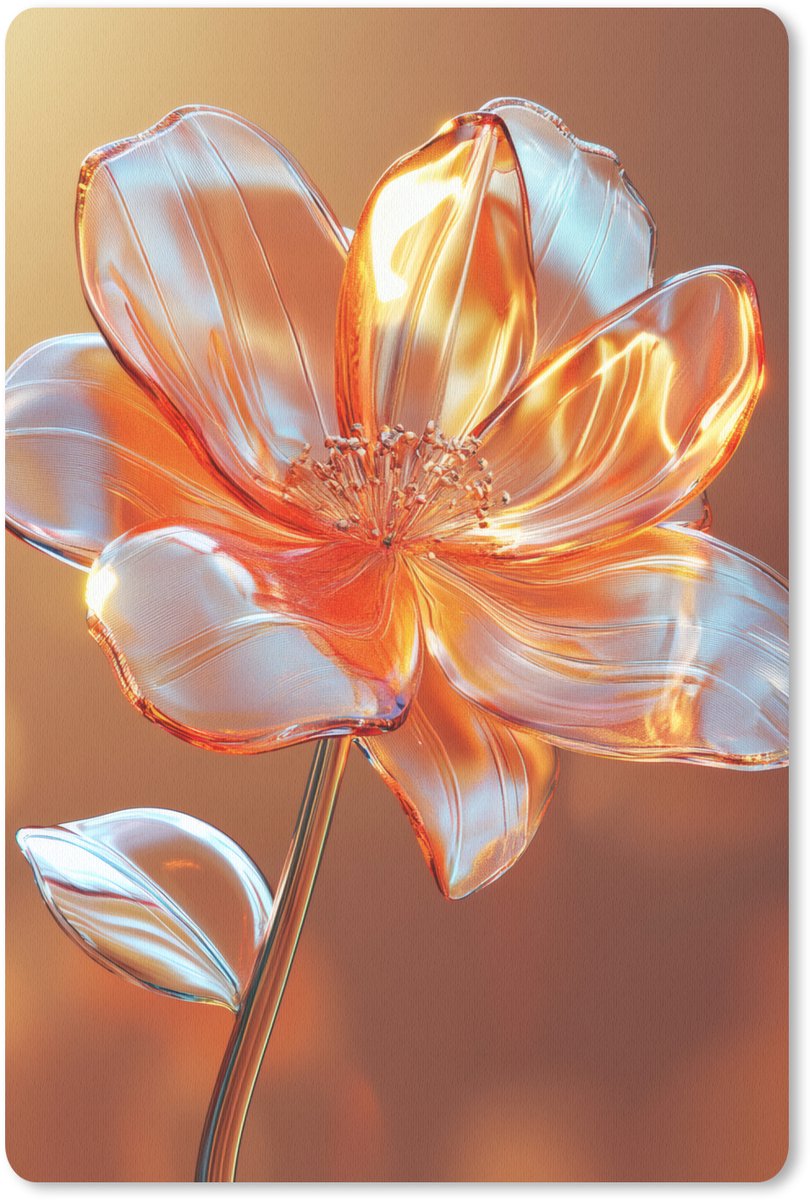 Muismat 18x27 cm - Mousepad Glazen - Bloem - Zonlicht - Muismatten