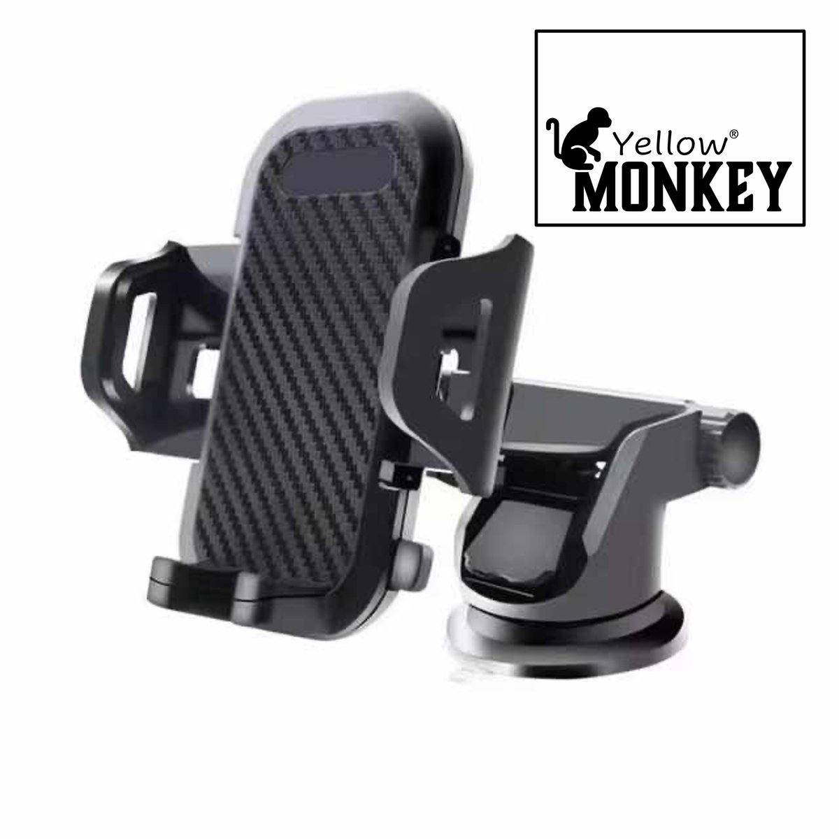 Yellow Monkey universele Telefoonhouder met zuignap met 3M Gel - Voorruit - Raam - Dashboard - Auto - universeel - Perfect voor Opel Rocks, Citroën Ami, Fiat Topolino, Aixam - Beste Getest