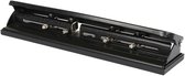 Perforator 4-gaats - Handmatige Ponsgereedschap - Ponsdiameter 6 mm, papierinvoerdiepte 12 mm - Tot 10 Vel - Zwart - 29*6.5*5 cm - Kunststof en metaal - Voor Mappen en Ringbanden - Voor Thuiskantoor/Thuiswerkplek
