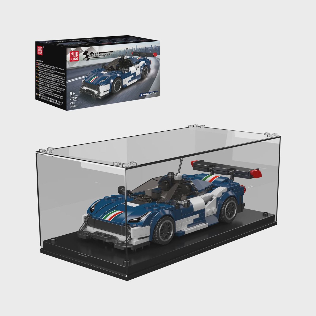 Mouldking 27086 - F488 GT3. - Bouwset - past op bekende merken - inclusief gratis vitrine box