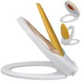 vidaXL-Toiletbril-voor-volwassenen/kinderen-soft-close-wit-en-geel