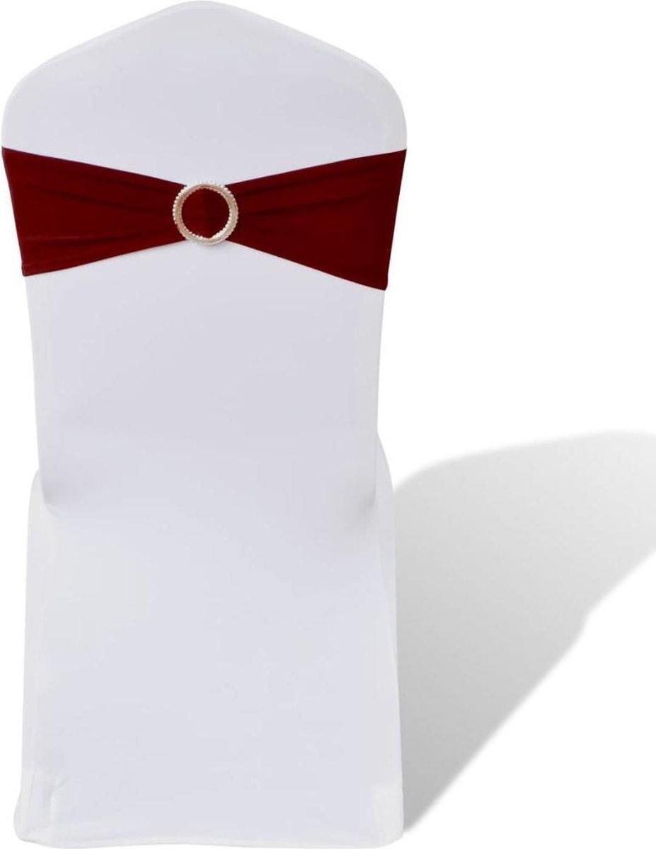 vidaXL Decoratief - stoellint - met - een - diamant - 25 - stuks - (wijnrood)