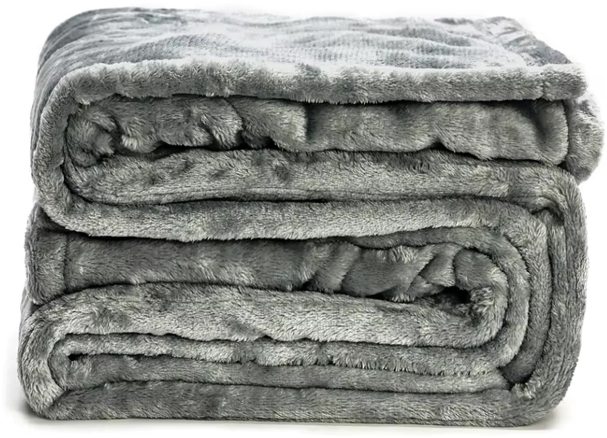 Lopoleis® Elektrische Deken XXL 180x150 cm – Verwarmingsdeken – Infrarood Warmtedeken – Micropluche Fleece – 150W – Grijs – foto 6