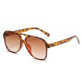 Lunettes de soleil aviateur rétro - Léopard/Marron | Mode Favorite