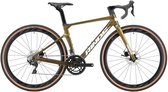 Rinos Sandman 1.0 - Carbon Gravel Fietes - Gravel Bike - met Shimano SORA 18 versnellingen en schijfremmen - lichte fiets voor dames en heren - 700 x 40C - Kameleon Goud- Groen 58