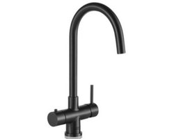 Franke - helix twist Industrial black - 3 in 1 kokend water kraan - Mechnical