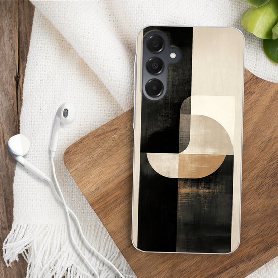 Telefoonhoesje Geschikt voor Samsung Galaxy A16 5G hoesje - Modern - Vierkant - Vormen - Siliconen Telefoonhoesje Telefoonhoesje