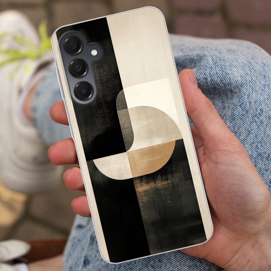 Telefoonhoesje Geschikt voor Samsung Galaxy A16 5G hoesje - Modern - Vierkant - Vormen - Siliconen Telefoonhoesje Telefoonhoesje