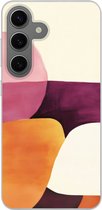 Telefoonhoesje samsung Galaxy S24 hoesje - Vormen - Abstract - Kleurrijk - Siliconen Telefoonhoesje Telefoonhoesje