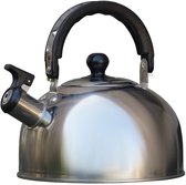 Ibenzoa® Roestvrij Stalen Fluitketel voor Alle Kookplaten, 2 Liter Inhoud, Hittebestendige Handgreep