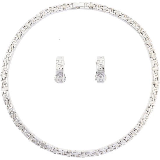 Behave – Parure de bijoux – Couleur argent – ​​Brillant – Classique – Sans nickel