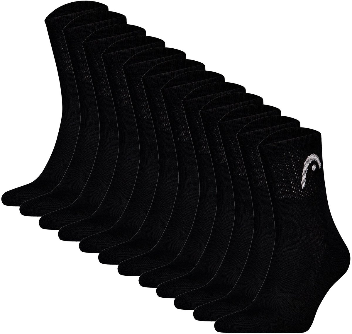 Head Sokken All Sports Training Short Crew 12P Verpakking van 12 Zwart