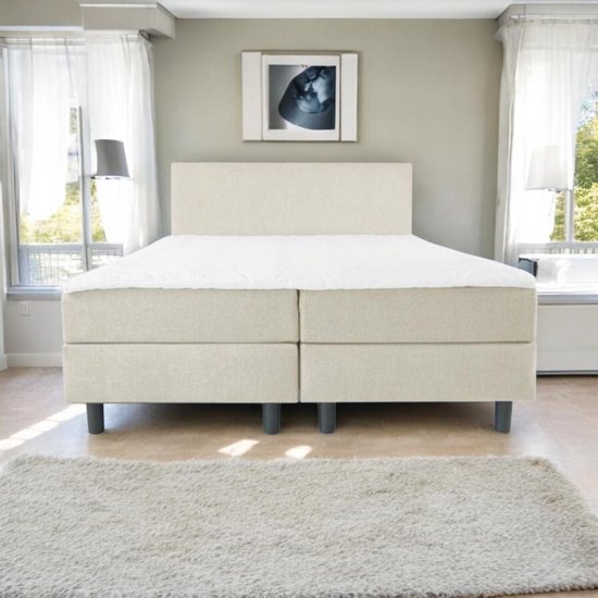 Boxspring Essential - 200x210 Compleet - Beige Glad - BG Homestyling