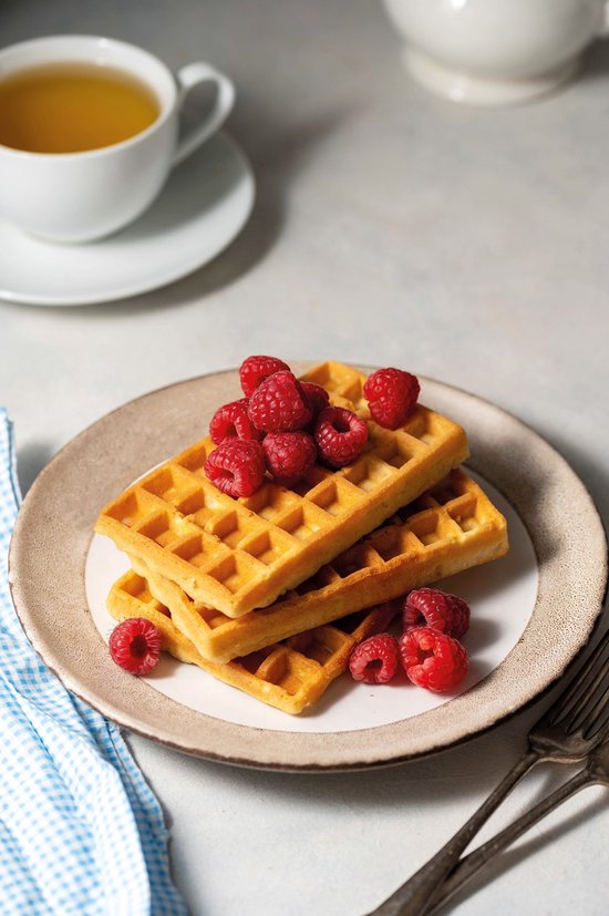 FRITEL Wafelijzer A201 - Wafelapparaat / Wafelbakijzer - 4x7 - 23x24cm - 1200W - Anti-aanbaklaag - Vaste platen - Wit - PFAS-vrij van Fritel — afbeelding 2
