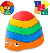 Stena Coccinelle : Pierres à empiler, Sacs de sable et Roue des couleurs - Pierres de rivière - Pour Enfants - Pierre à empiler - Sommets de collines - Jouets Éducatif /Montessori - Équilibre