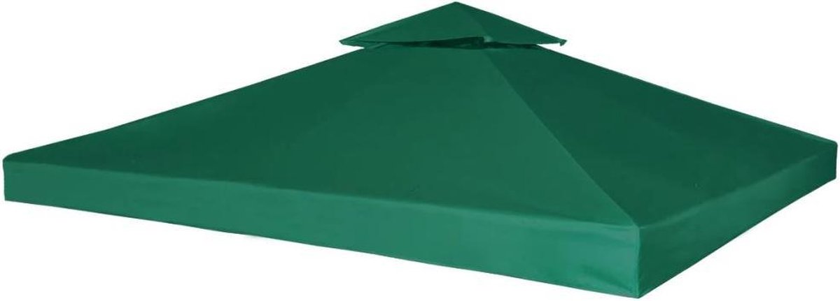 Bol.com vidaXL - Vervangend - tentdoek - prieel - 310 - g/m² - 3x3 - m - groen aanbieding
