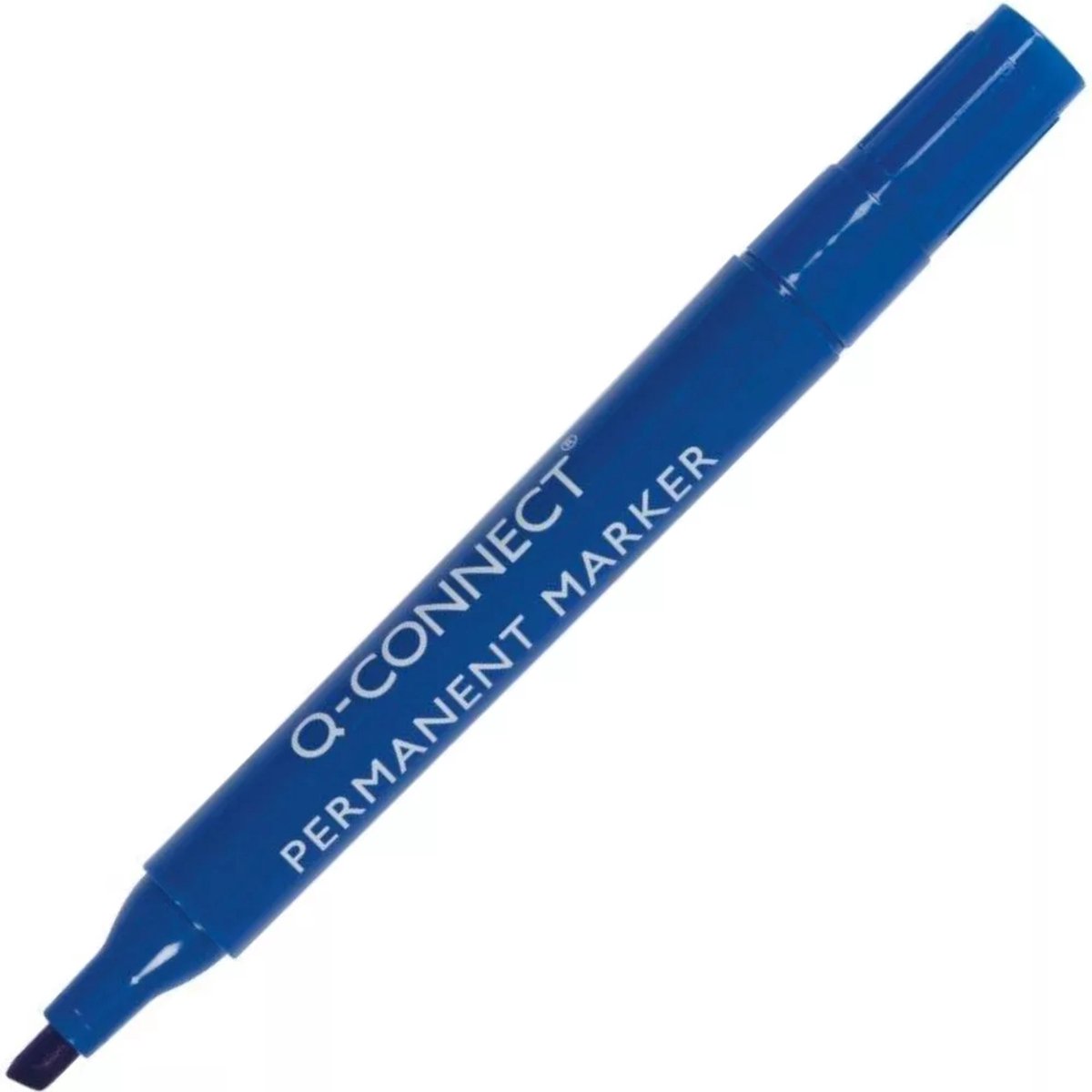 Q-CONNECT permanente marker, 2-3 mm, ronde punt, blauw