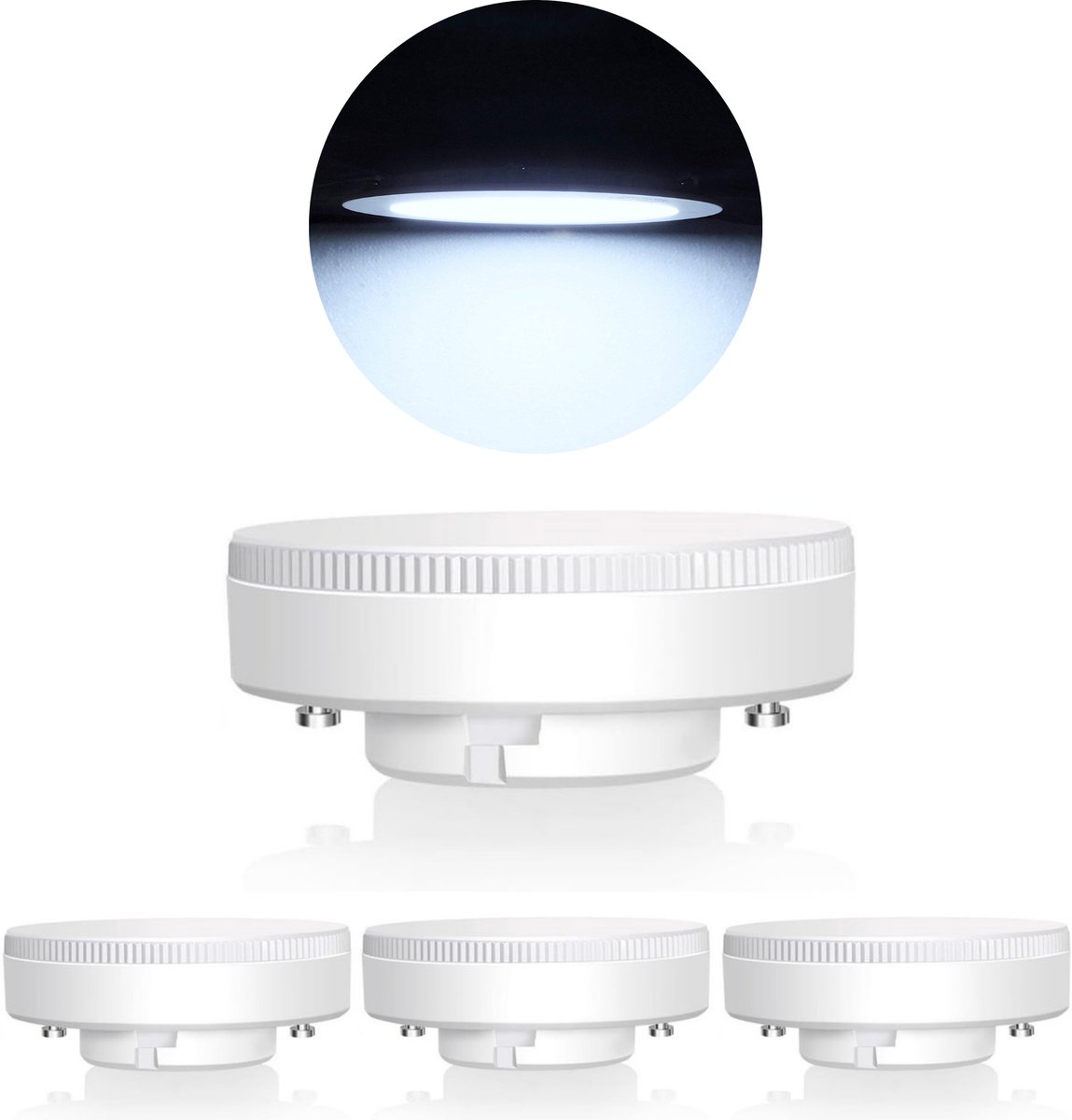 Prinos GX53 LED Lamp - 6500k Koel wit licht - 7W vervangt 60W - 3PACK